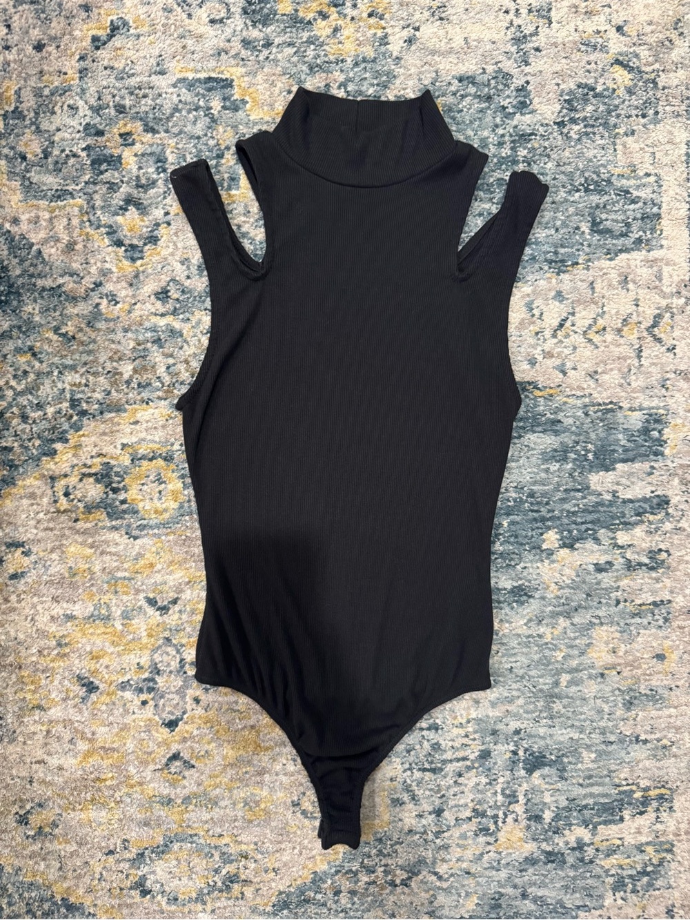 Free people Black Sleeveless Turtleneck Bodysuit